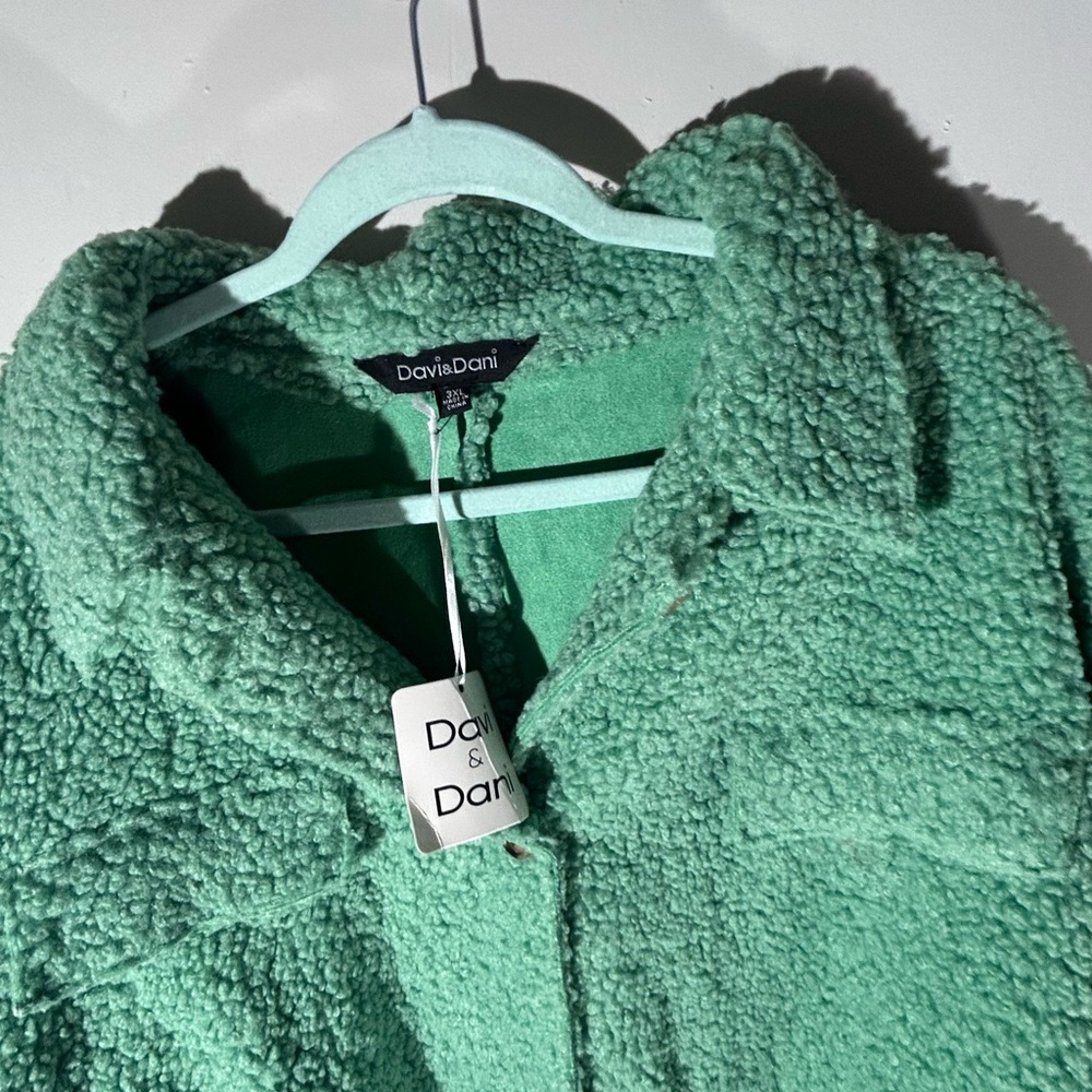 DAVI & DANI Mint Teddy Jacket - Picture 4 of 12